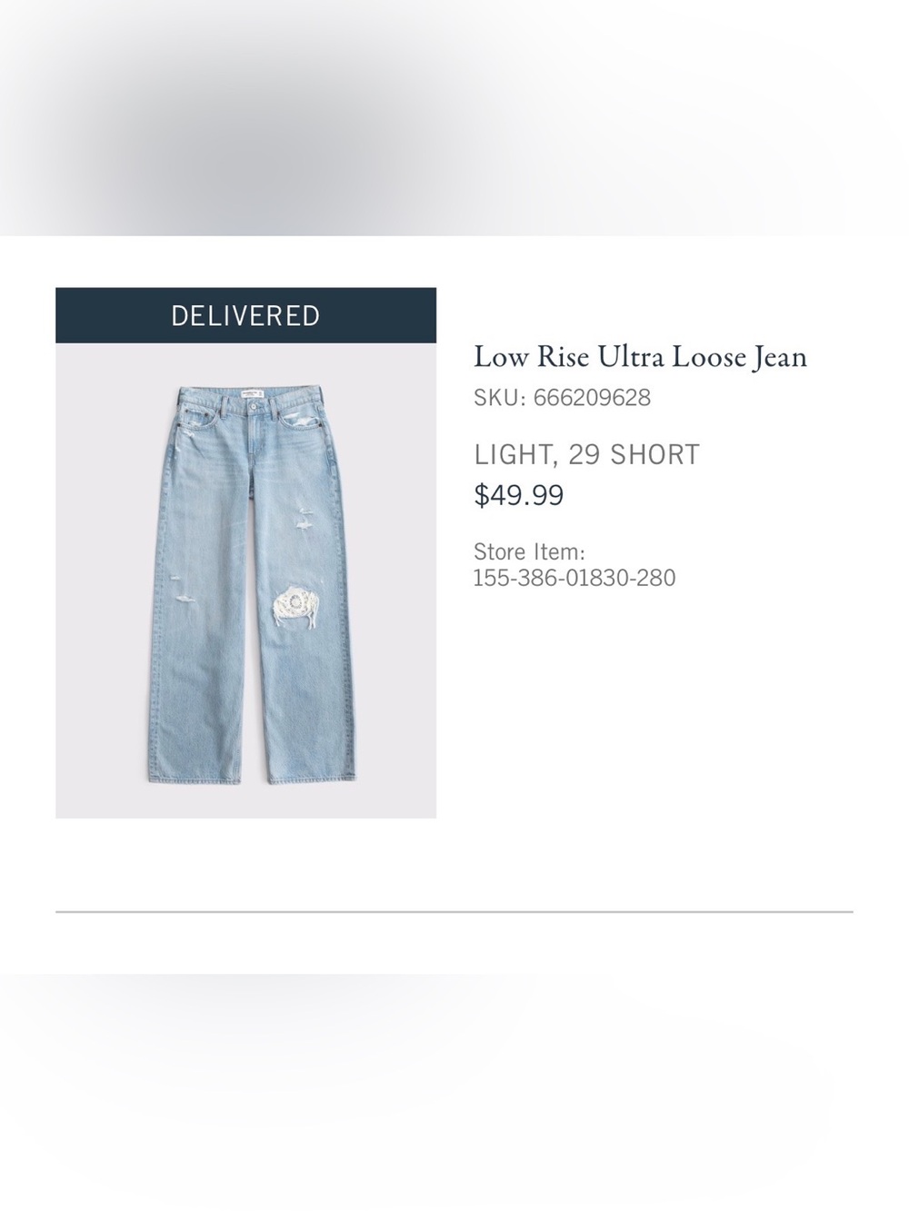 Low rise ultra loose jeans